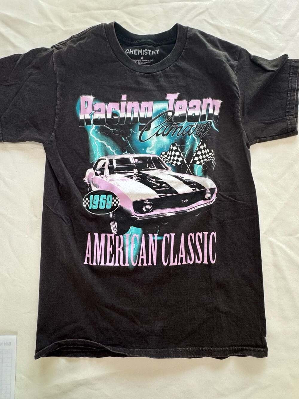 Vintage Style Racing Team Camaro Graphic Tee Y2K Streetwear